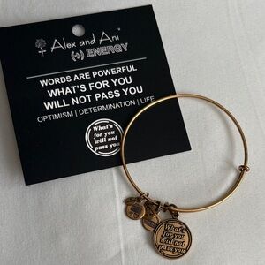 Alex and Ani Gold Words Are Powerful Charm Bracelet
